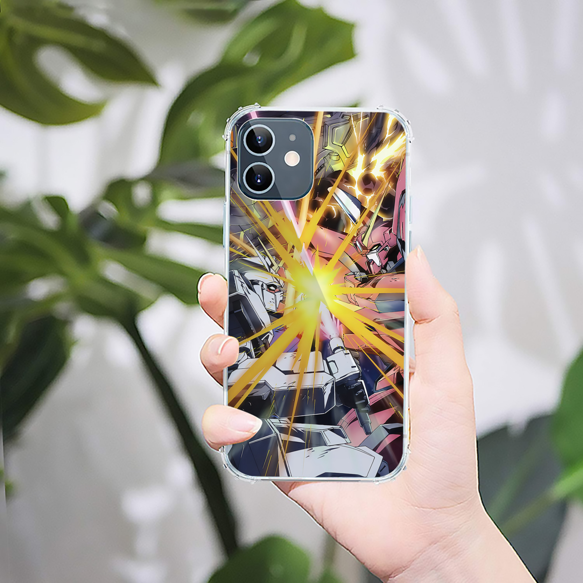 （画像用） 機動戦士ガンダム Mobile Suit Gundam 【iPhone 12シリーズ対応】透明スマホケース（クリアソフトケース）